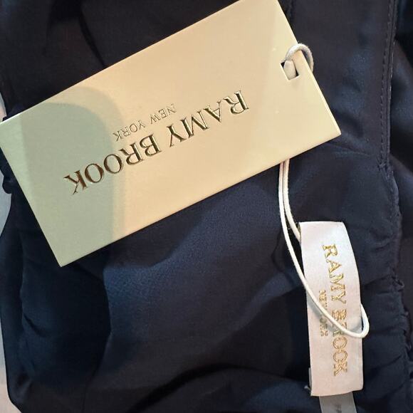 RAMY BROOK Socall Asymmetric Embellished Top Navy Casual Size XXS - Picture 6 of 11